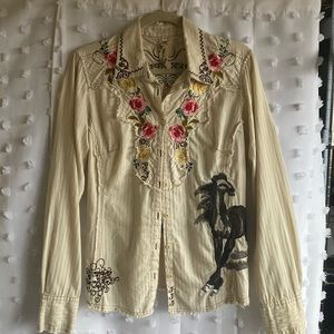 Johnny Was Workshop button down blouse.